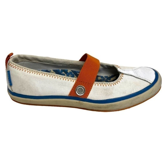 SEBAGO Skipper White Vibram Canvas Flats 7 - Picture 6 of 14
